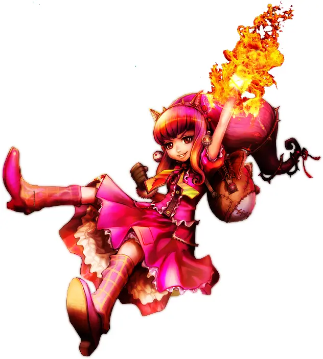 Magical Girl with Fire