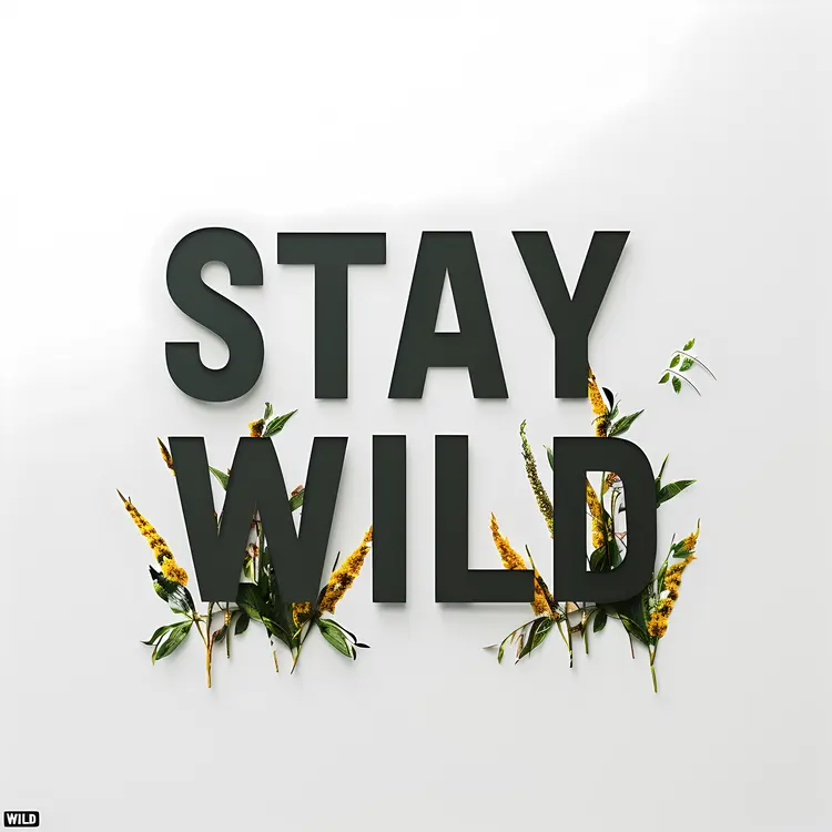 Stay Wild Nature-Inspired Text Art