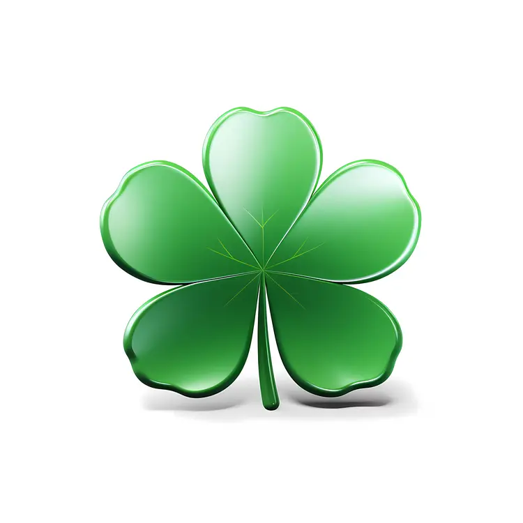 Shiny Four-leaf Clover for St. Patrick's Day