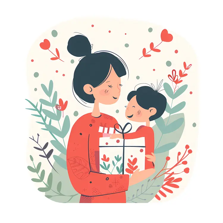 Mother and Child with Gift