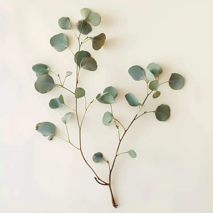 Eucalyptus Leaves on a Branch