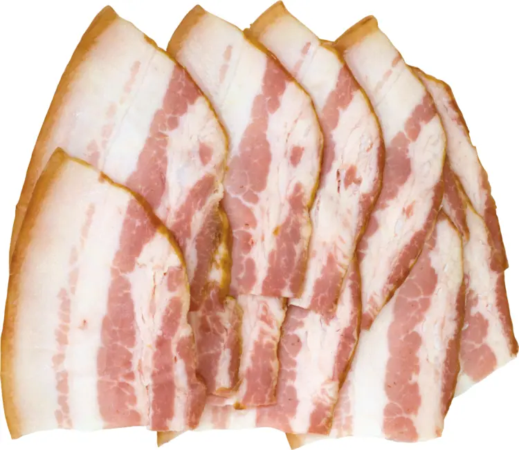 Slices of Raw Bacon