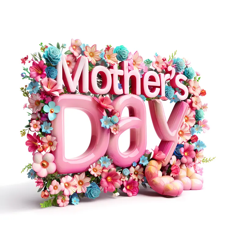 Mother's Day Card with Colorful Flowers