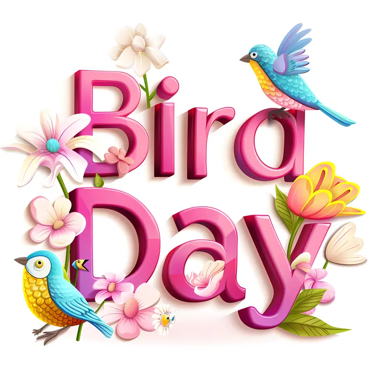 Bird Day Celebration with Flowers