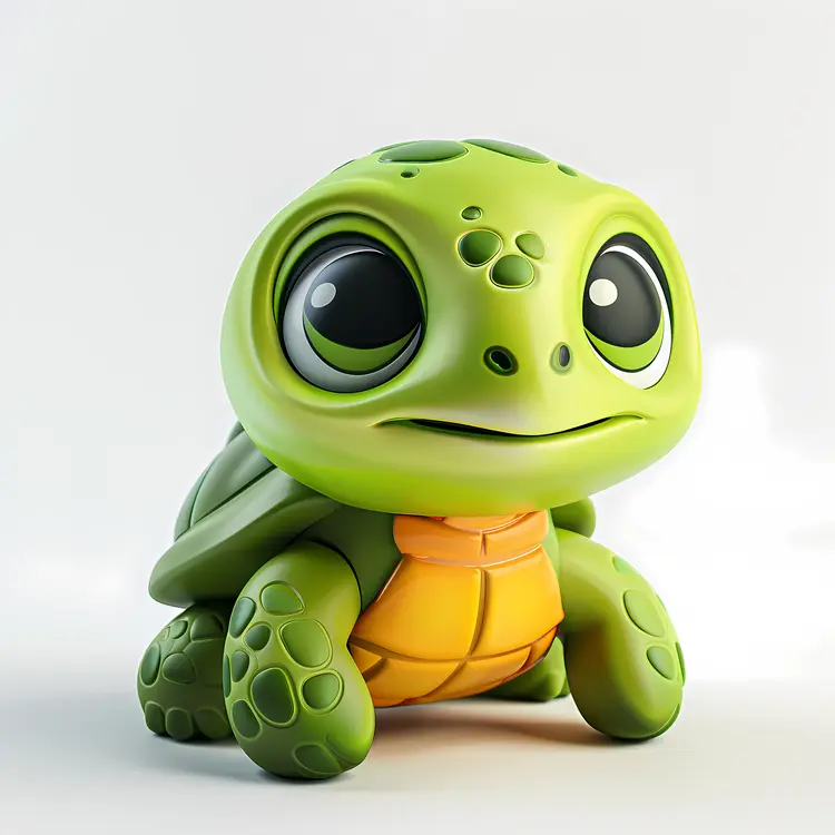 Cute Green Turtle Cartoon Toy