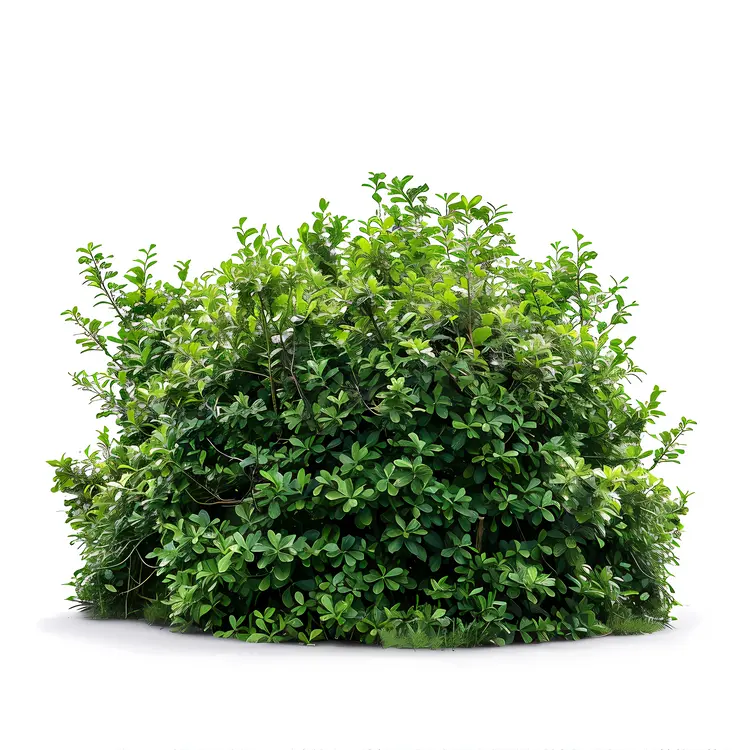 Dense Green Bush with Lush Leaves