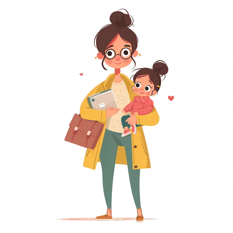 Mother Holding Child with Love