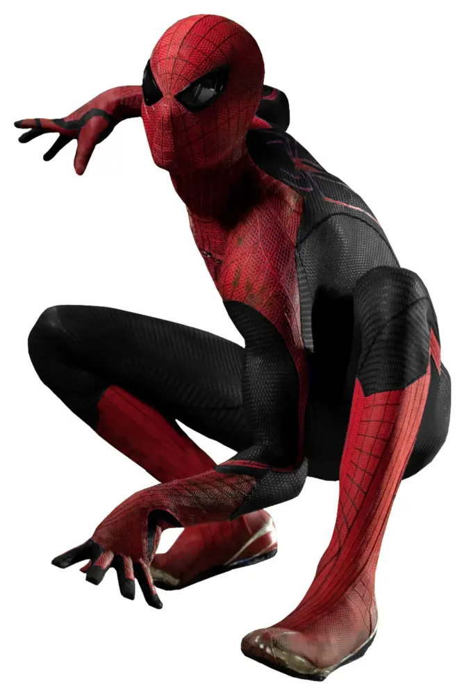 Crouching Spider-Man in Action Pose