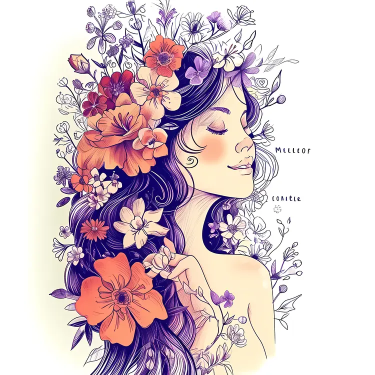 Woman with Floral Crown