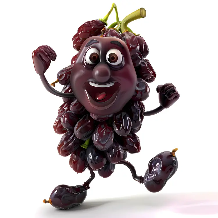 Happy Raisin Cartoon Character