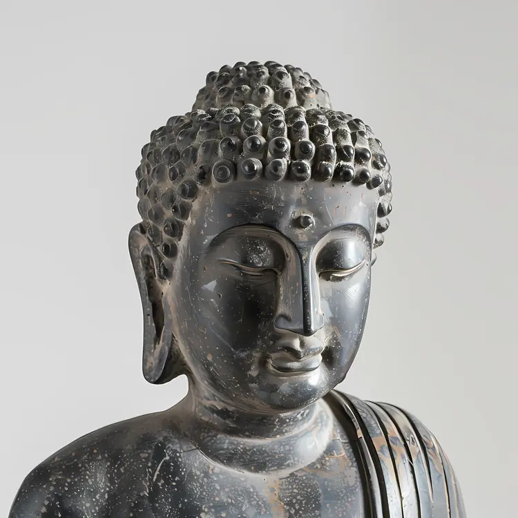 Black Buddha Statue in Meditation