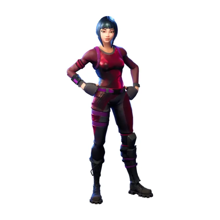 Female Game Character in Red Outfit