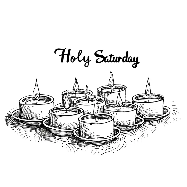 Holy Saturday with Multiple Candles