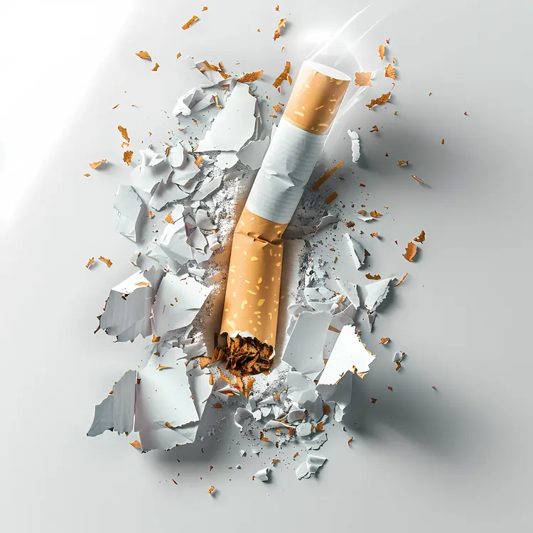 Crushed Cigarette Illustration
