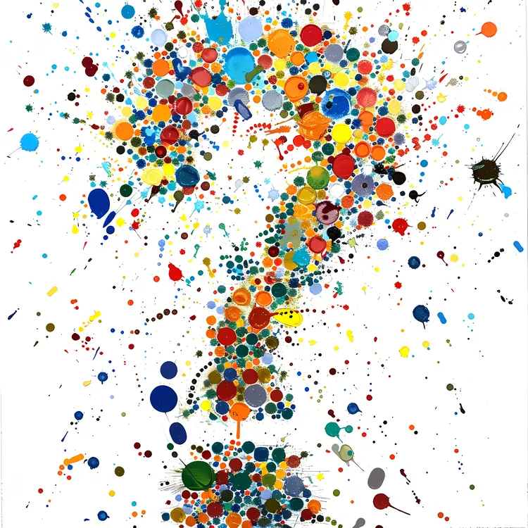 Colorful Dotted Question Mark