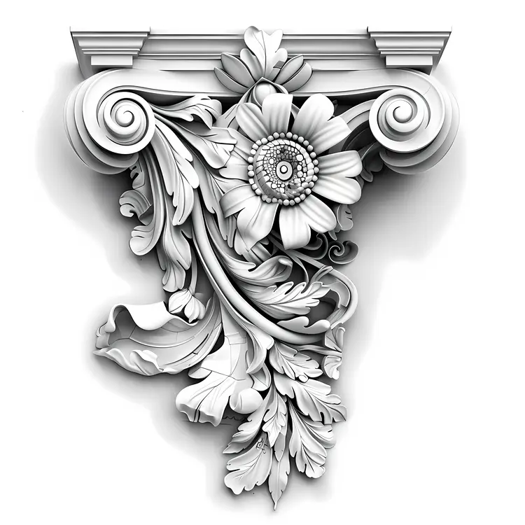 Elegant Ornate Design with Floral Elements