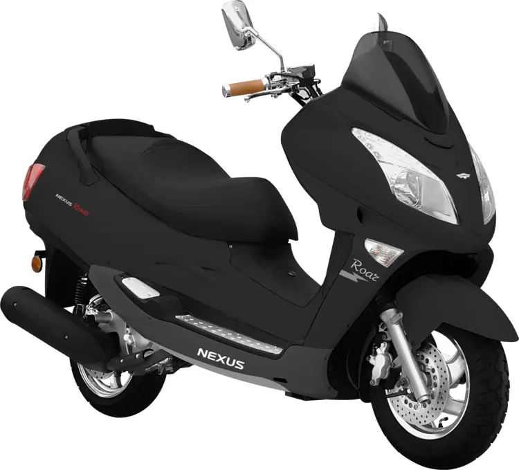 Black Scooter with Windshield