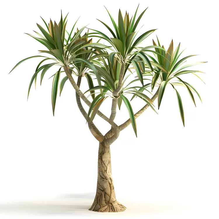 Yucca Tree with Spiky Leaves