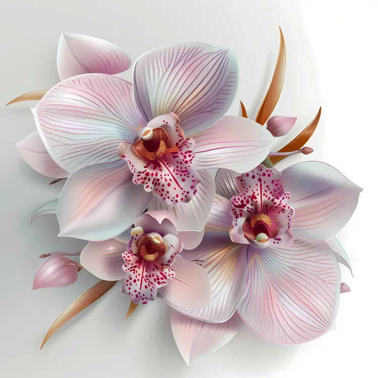 Pink Orchids in Bloom