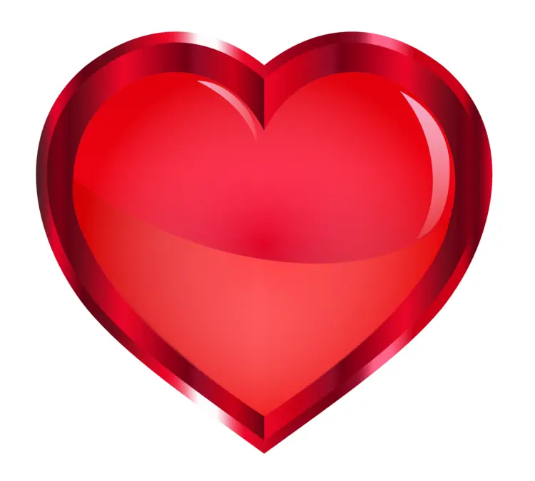 Shiny Red Heart Symbol