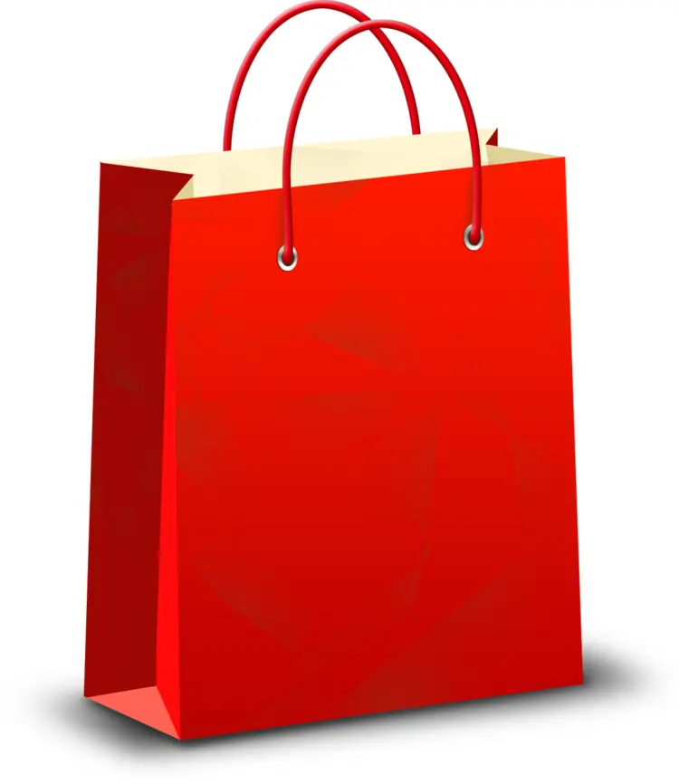 Red Shopping Bag for Retail