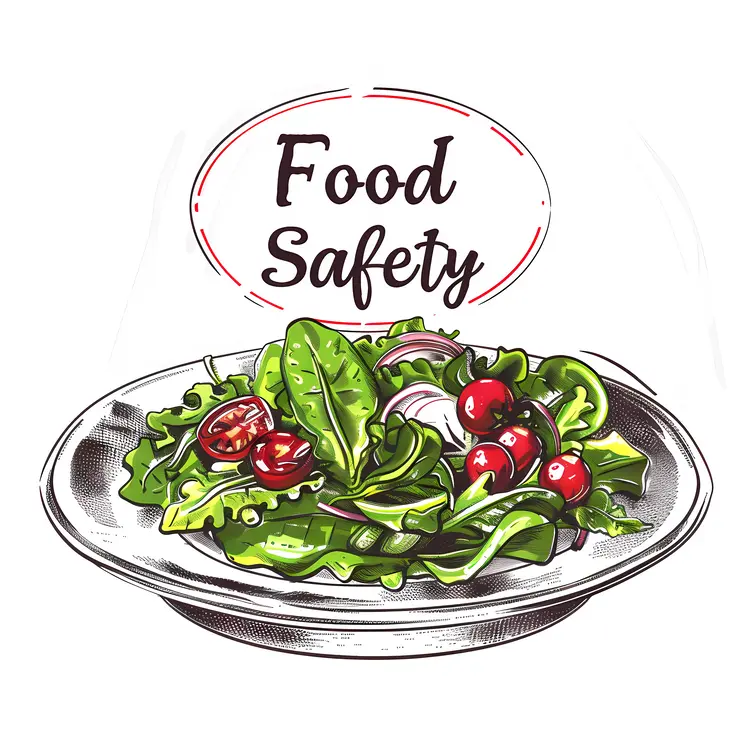 Food Safety Concept with Fresh Vegetables