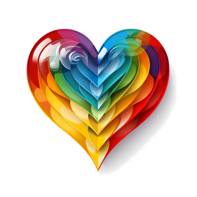 Colorful Rainbow Heart