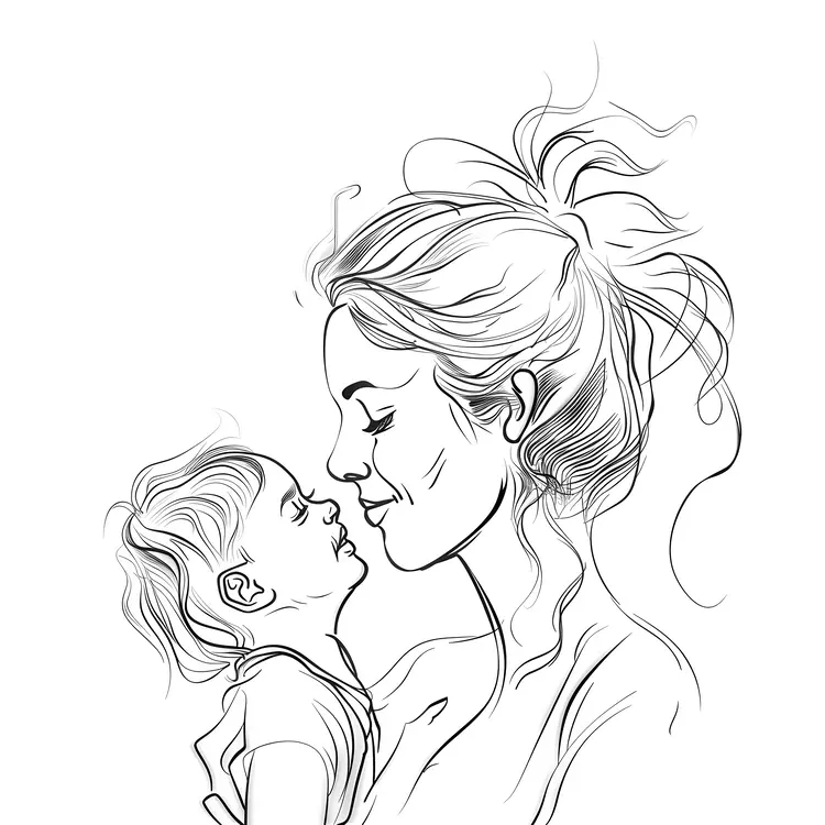 Mother and Child Sketch