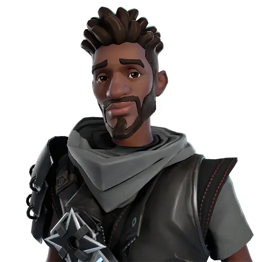 Male Character with Beard and Gray Scarf
