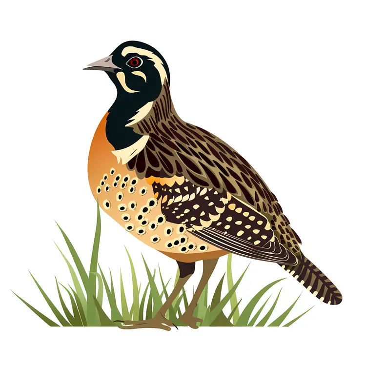 Spotted Bird in Grass