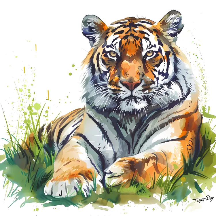 Realistic Tiger for Tiger Day