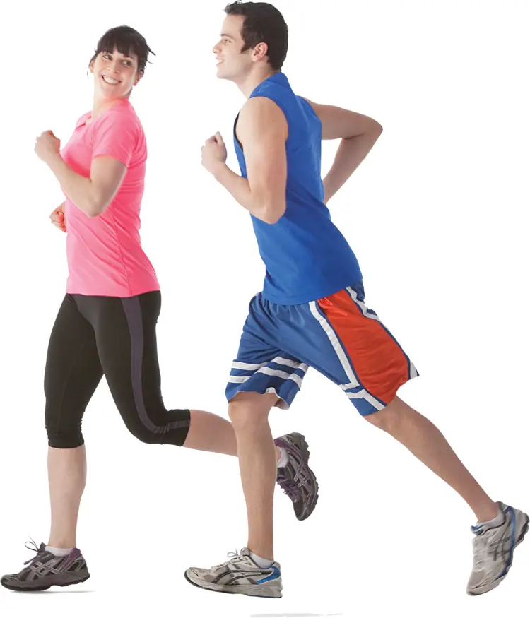 Running Couple in Sportswear