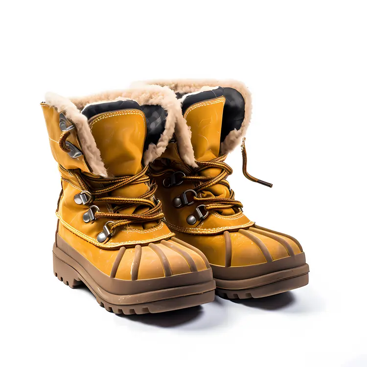 Yellow Winter Boots for Cold Weather