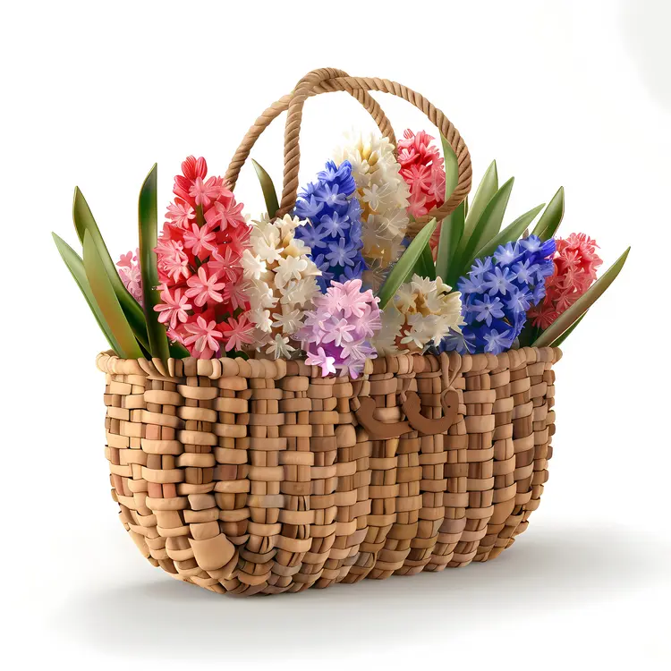 Decorative Basket with Hyacinths