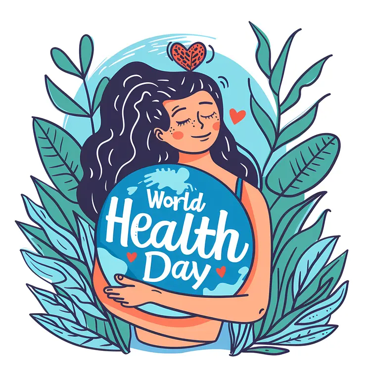 World Health Day with Woman and Heart