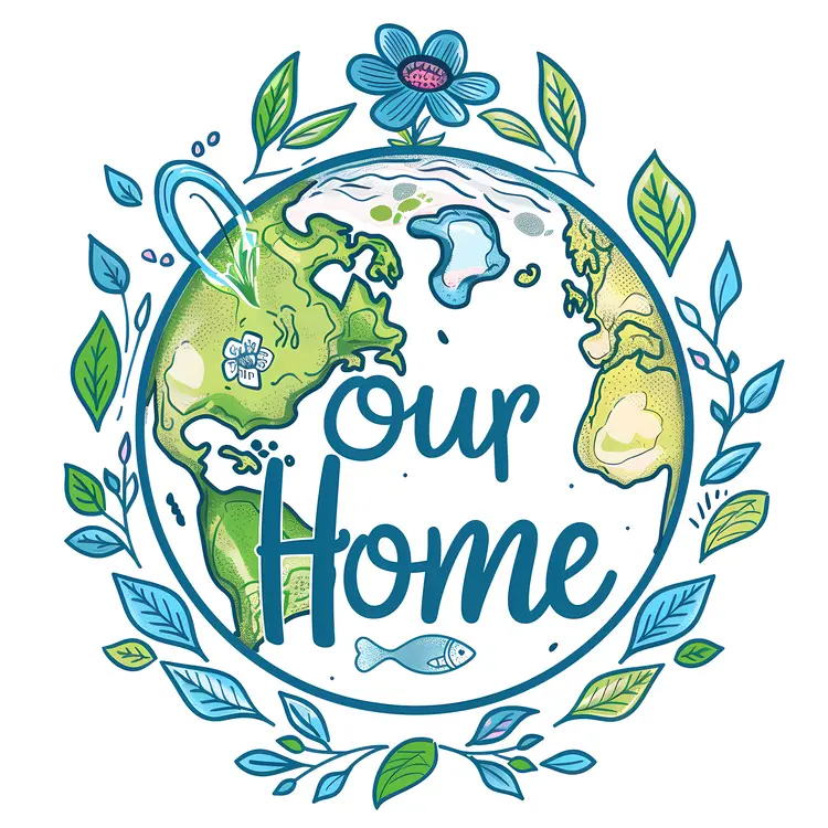 Our Home Earth with Greenery