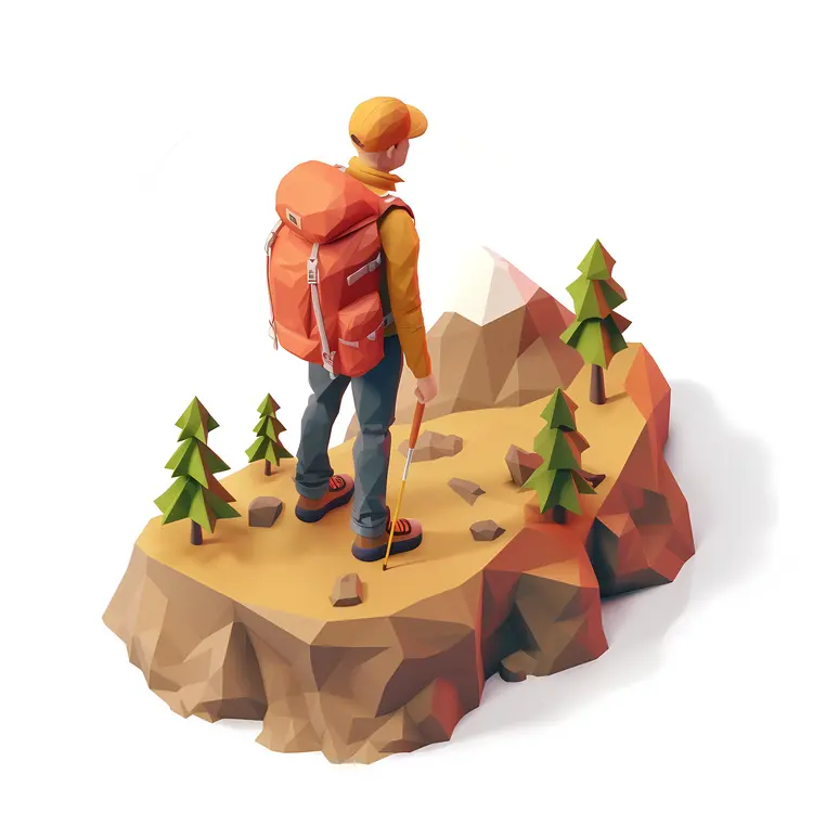 Hiker on a Cliff