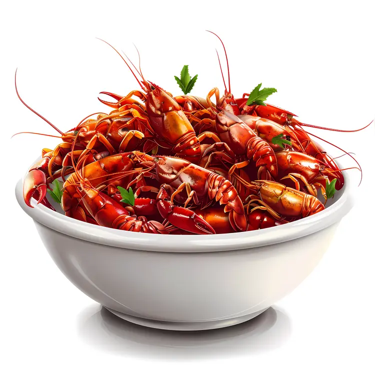 Bowl of Crawfish with Herbs