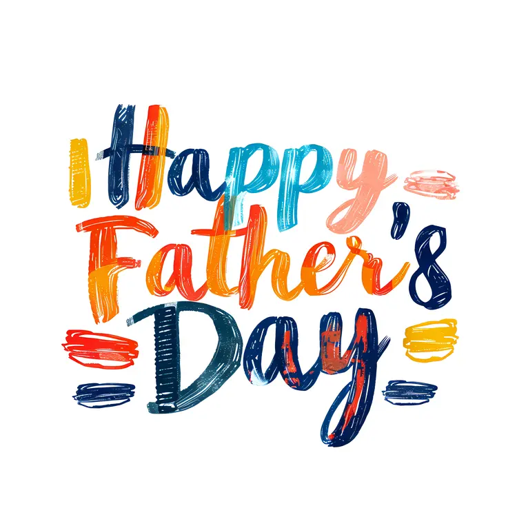 Colorful Happy Father's Day Greeting