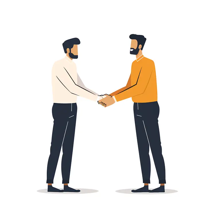 Business Handshake Illustration