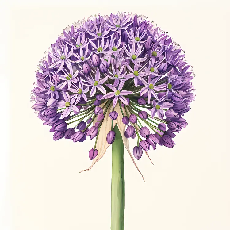Purple Allium Flower