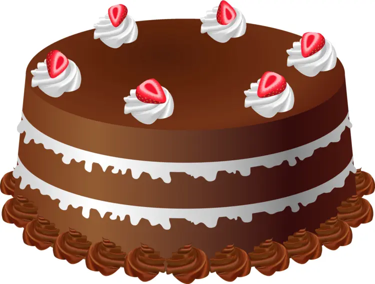Layered Chocolate Cake with Strawberries