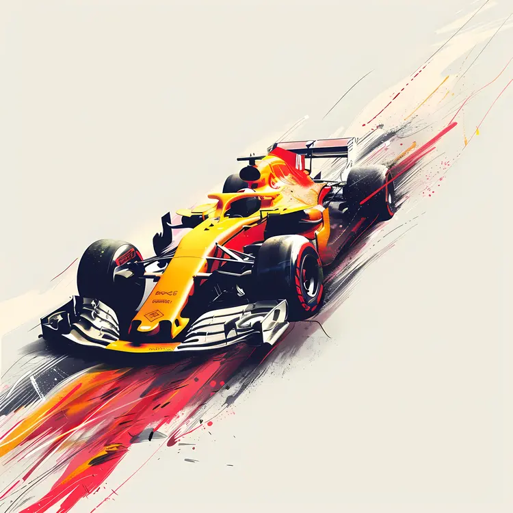 Dynamic Formula 1 Car in Motion