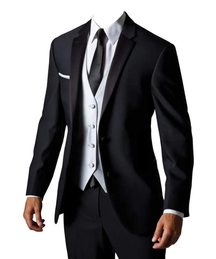 Elegant Black Suit with Tie