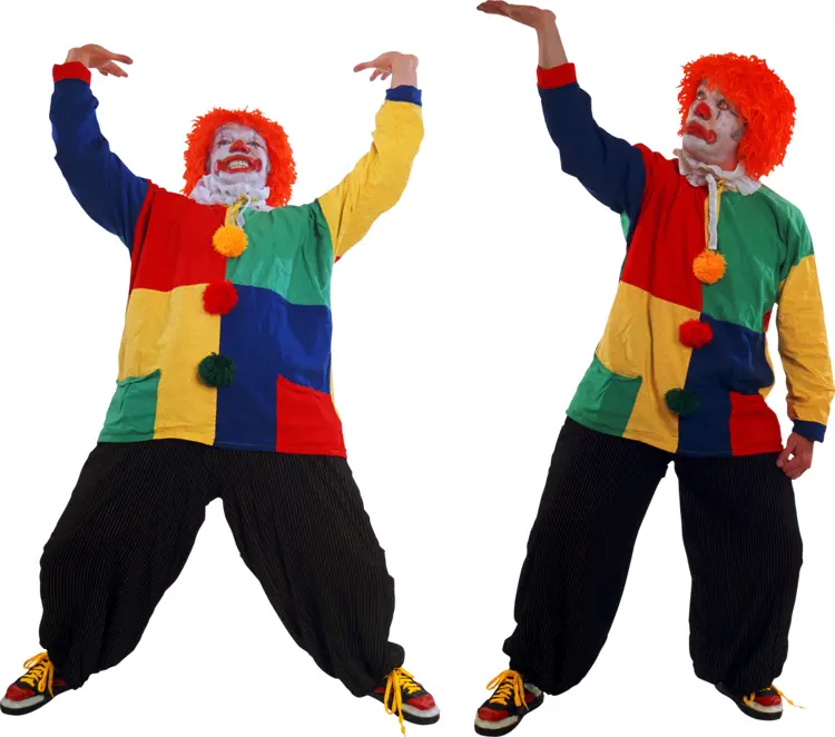 Colorful Clown in Performance