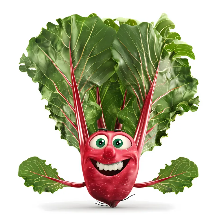 Happy Beetroot Cartoon Illustration