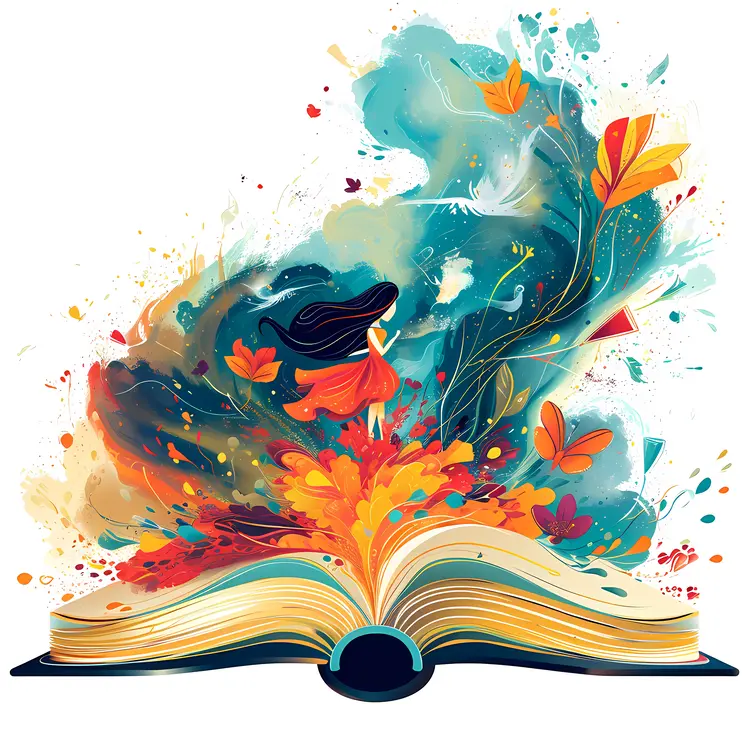 Adventurous Girl in Storybook