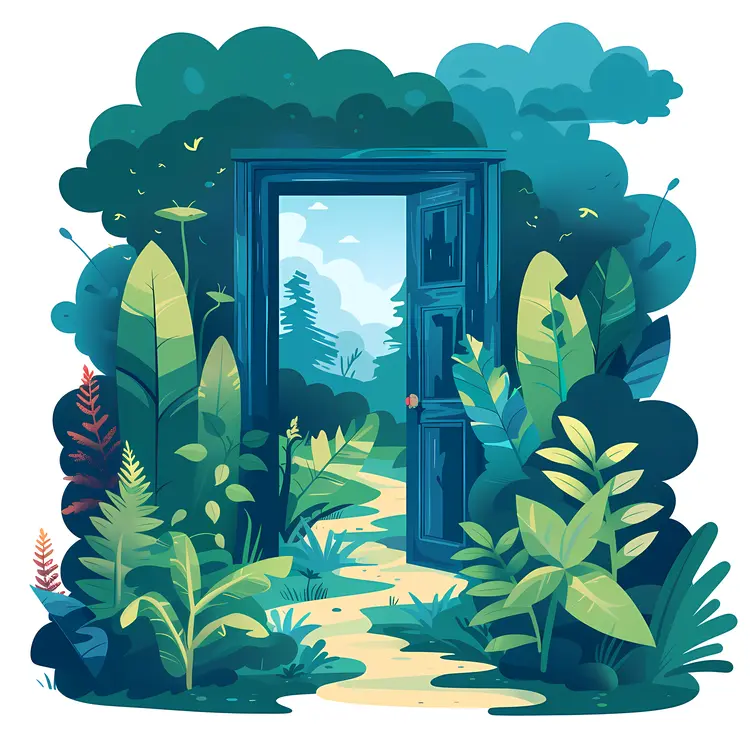 Open Door in Jungle