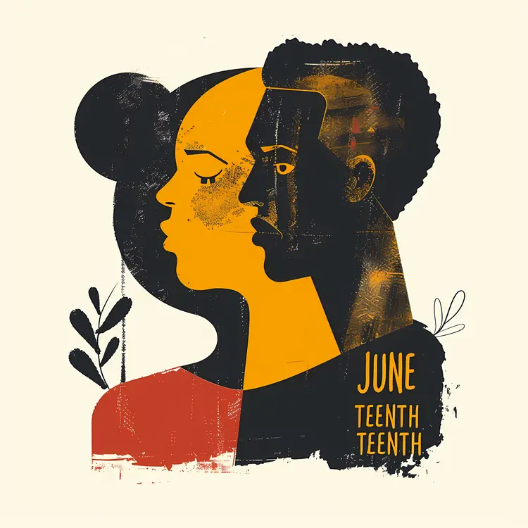 Juneteenth Dual Silhouettes Artwork