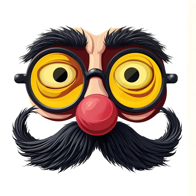 Funny Glasses with Mustache and Nose